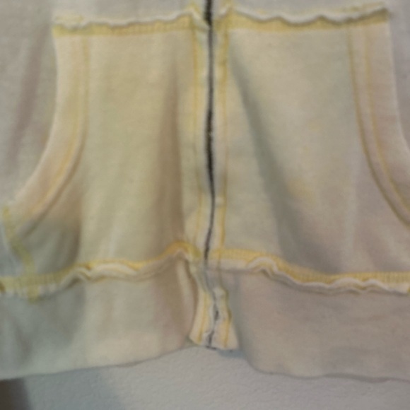 Sinful Y2K, ombre, yellow, and white zip up hoodie size large - Picture 6 of 13